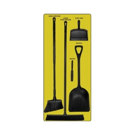 Accuform DRY ZONE STOREBOARDS MAXDUTY PSB612YLBK PSB612YLBK